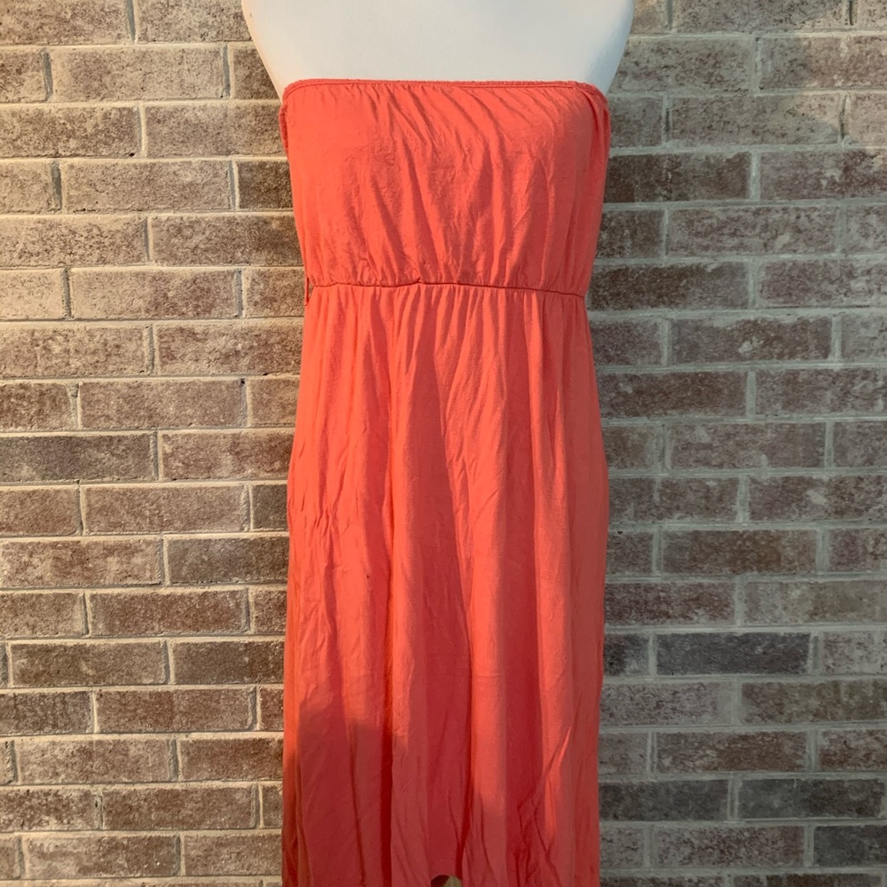 Pink Rose Strapless High-Low Dress